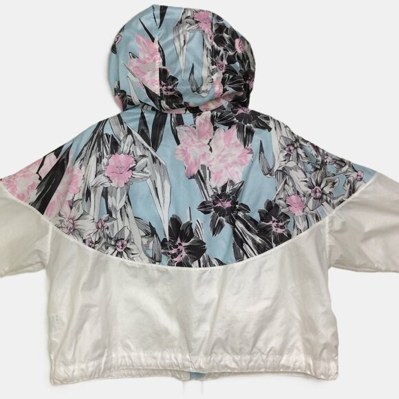 Nike Hyper Femme Windrunner Floral Accent Cropped Hooded Running Jacket Size L - Picture 2 of 16